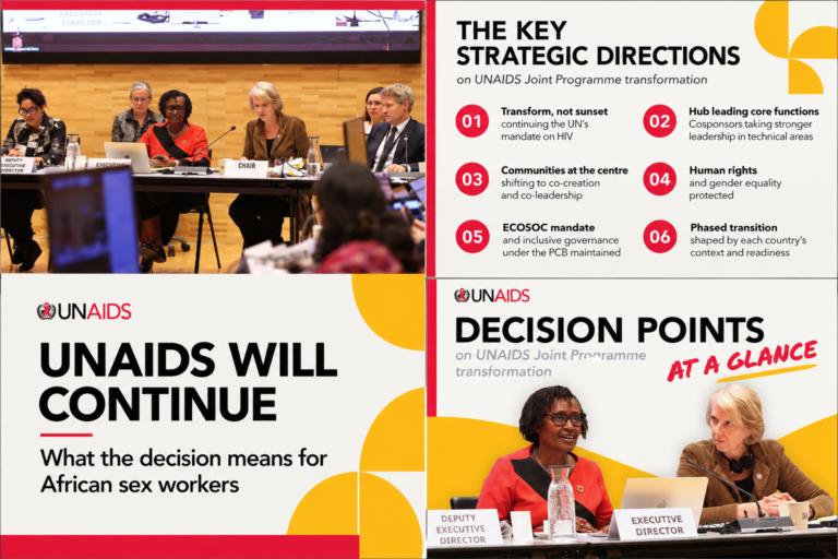 UNAIDS WILL CONTINUE: WHAT THE DECISION MEANS FOR AFRICAN SEX WORKERS
